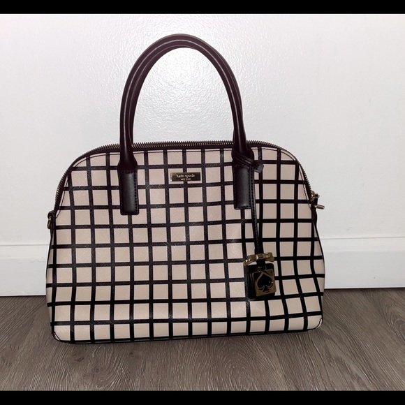 Kate Spade Rachelle Brightwater Black Cream Plaid